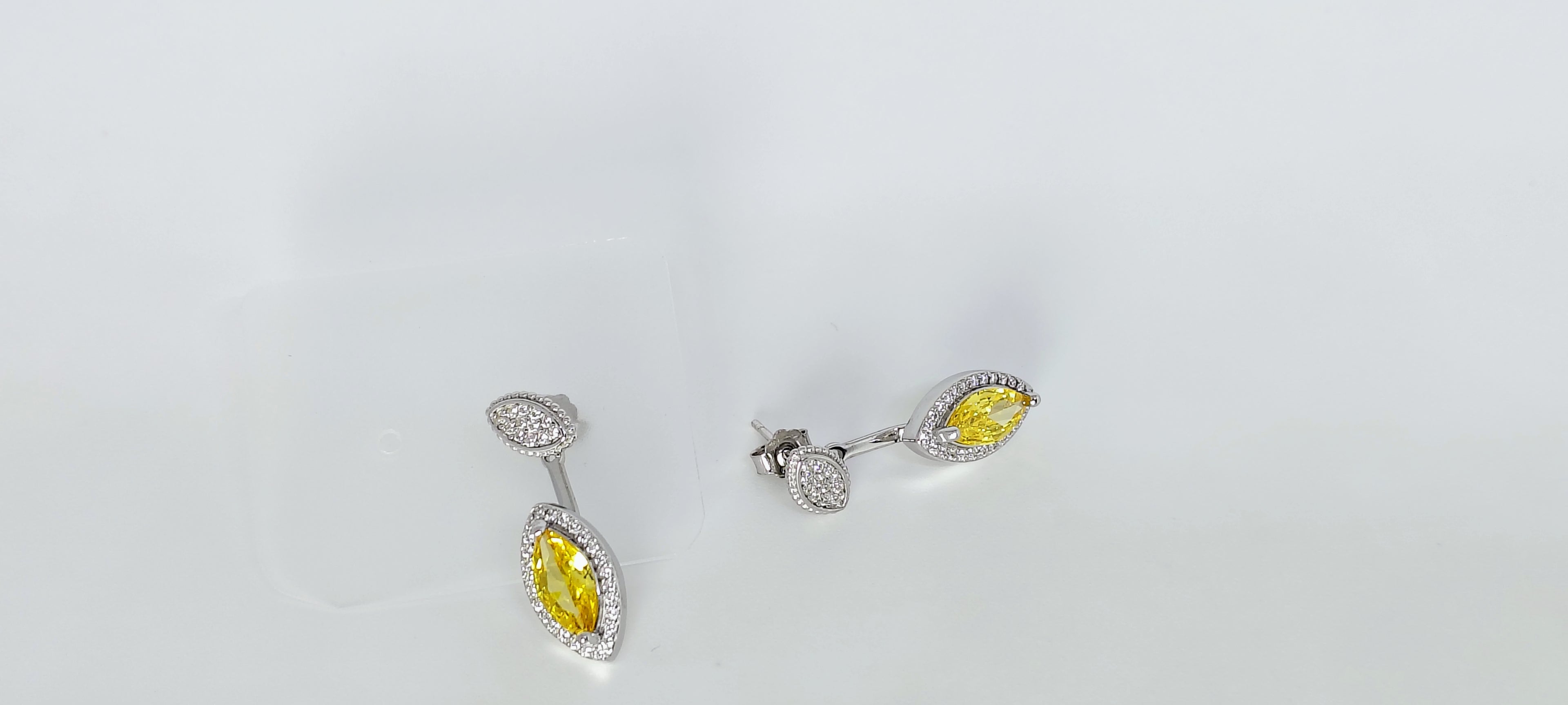 Minimalist Yellow Stone Silver Earrings - Because confidence deserves sparkle.