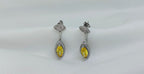 Minimalist Yellow Stone Silver Earrings - Because confidence deserves sparkle.