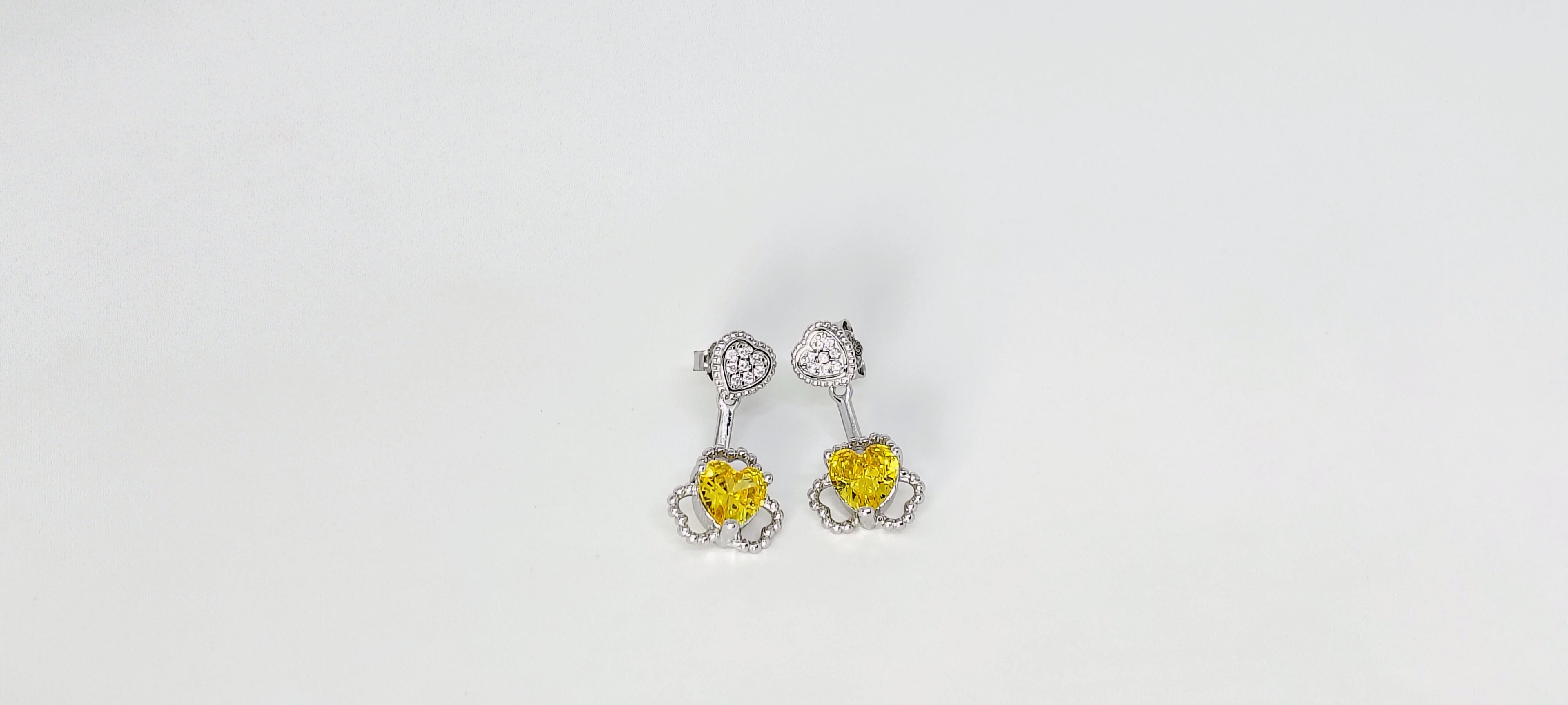 Soft Glow Yellow Stone 925 Silver Earrings - Strength doesn’t need noise.