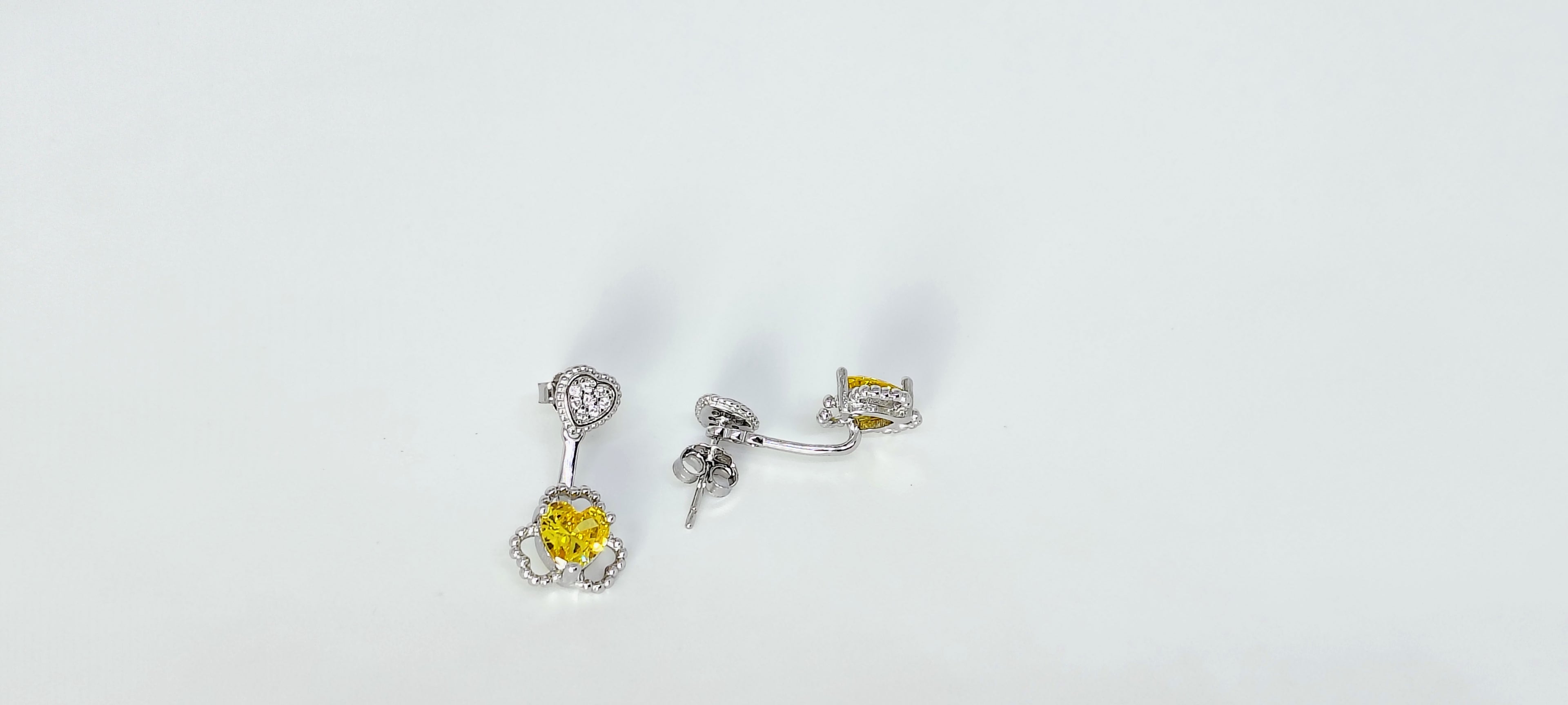 Soft Glow Yellow Stone 925 Silver Earrings - Strength doesn’t need noise.