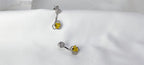 Soft Glow Yellow Stone 925 Silver Earrings - Strength doesn’t need noise.