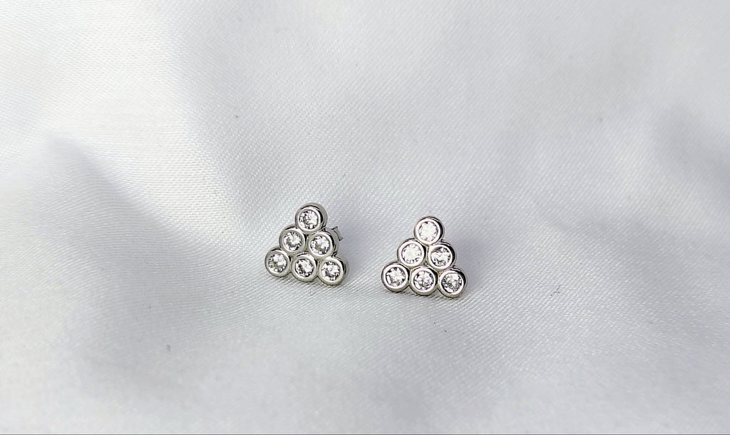Triangle Shape 925 Silver Stud - Designed to frame your face when every eye turns.