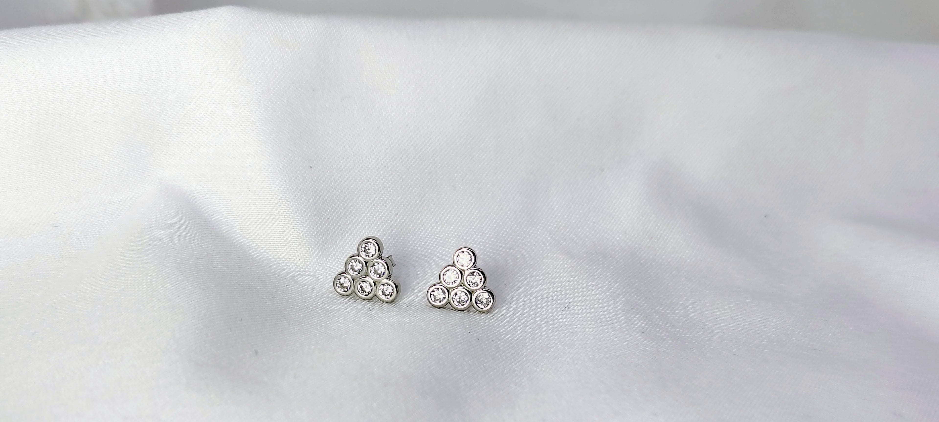 Triangle Shape 925 Silver Stud - Designed to frame your face when every eye turns.