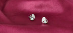 Silver Heart Shape Pearl Stud Earrings - Celebrate yourself, Loudly.