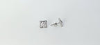 Square Shape 925 Silver Stud earrings - Strength doesn’t need noise.