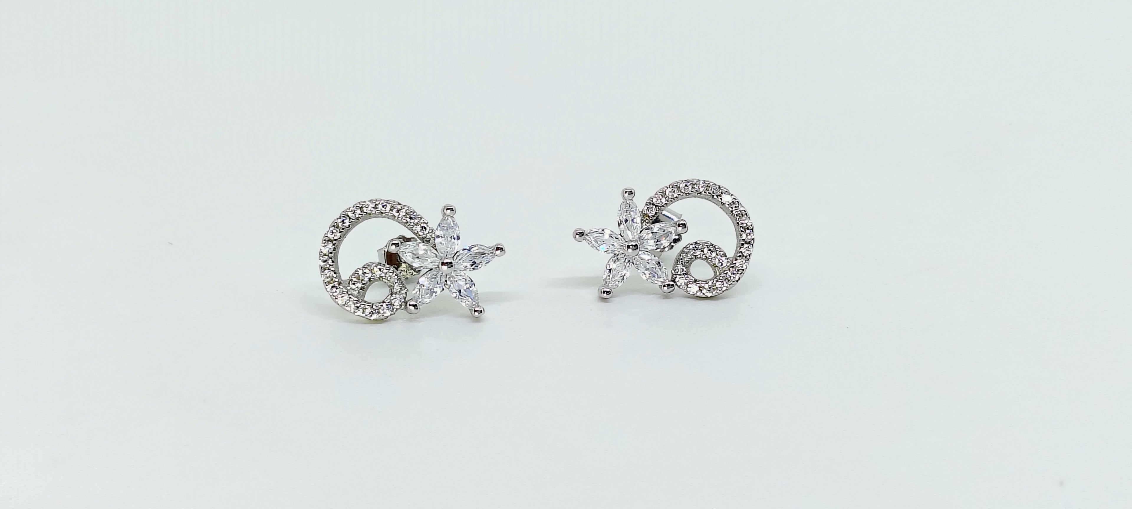 Silver Elegant Stud Earrings - Designed to catch the light — and the attention.