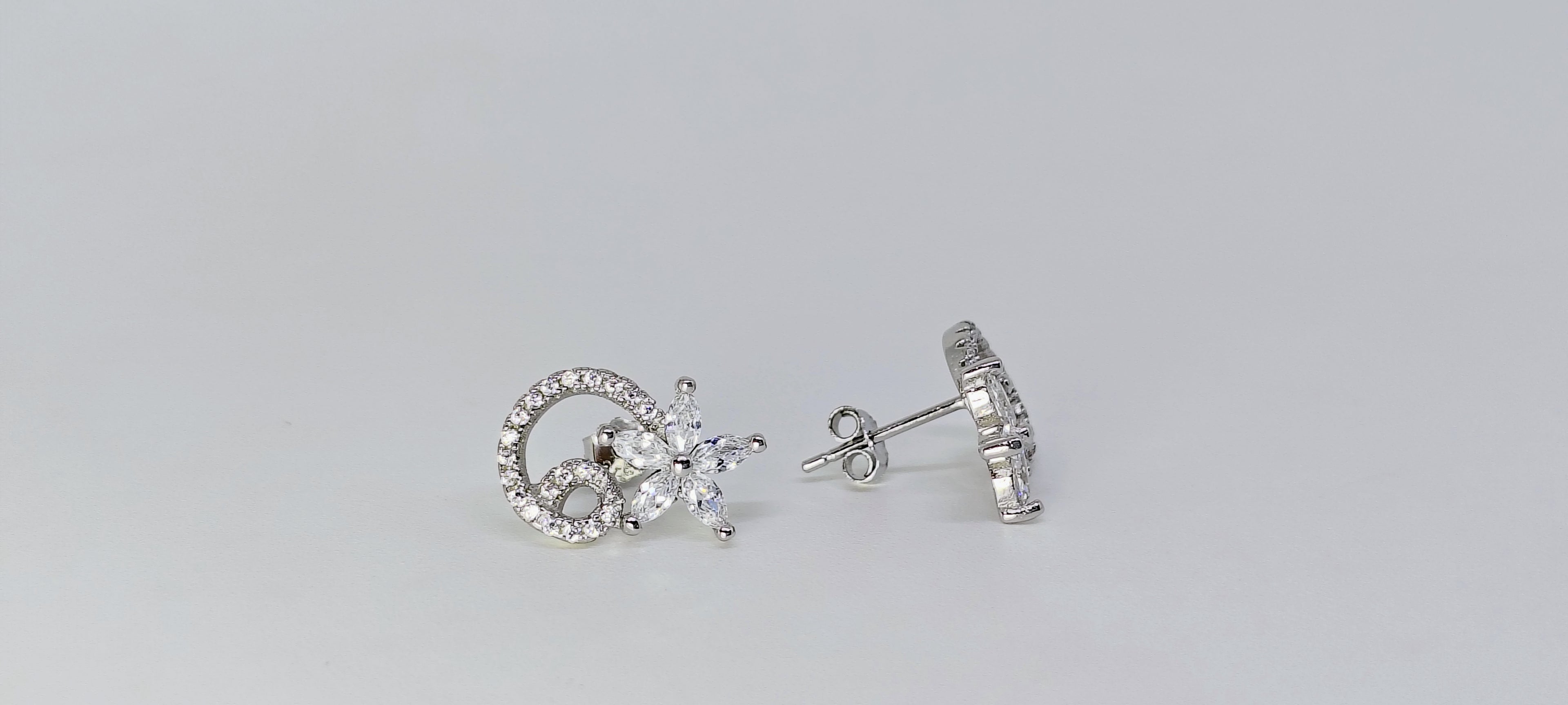 Silver Elegant Stud Earrings - Designed to catch the light — and the attention.