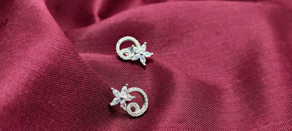 Silver Elegant Stud Earrings - Designed to catch the light — and the attention.