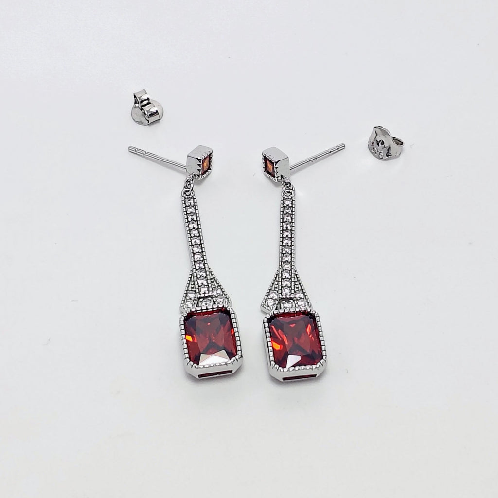 Scarlet Grace Diamond Drop 925 Silver Earrings - Power looks effortless on you.