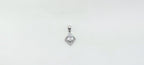 Heart-shaped silver pendant 