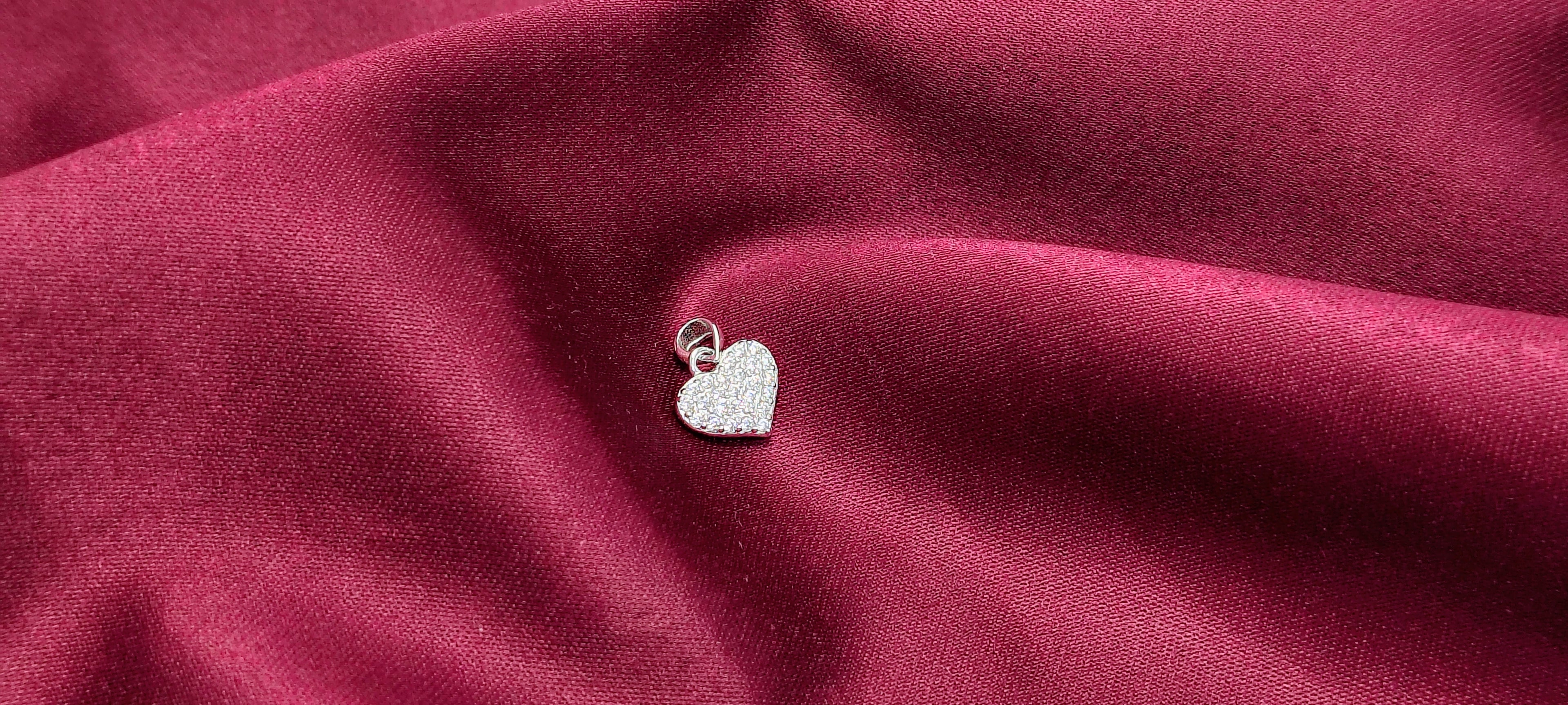 Mini Heart 925 Silver Pendant - Grace with a little glamour.