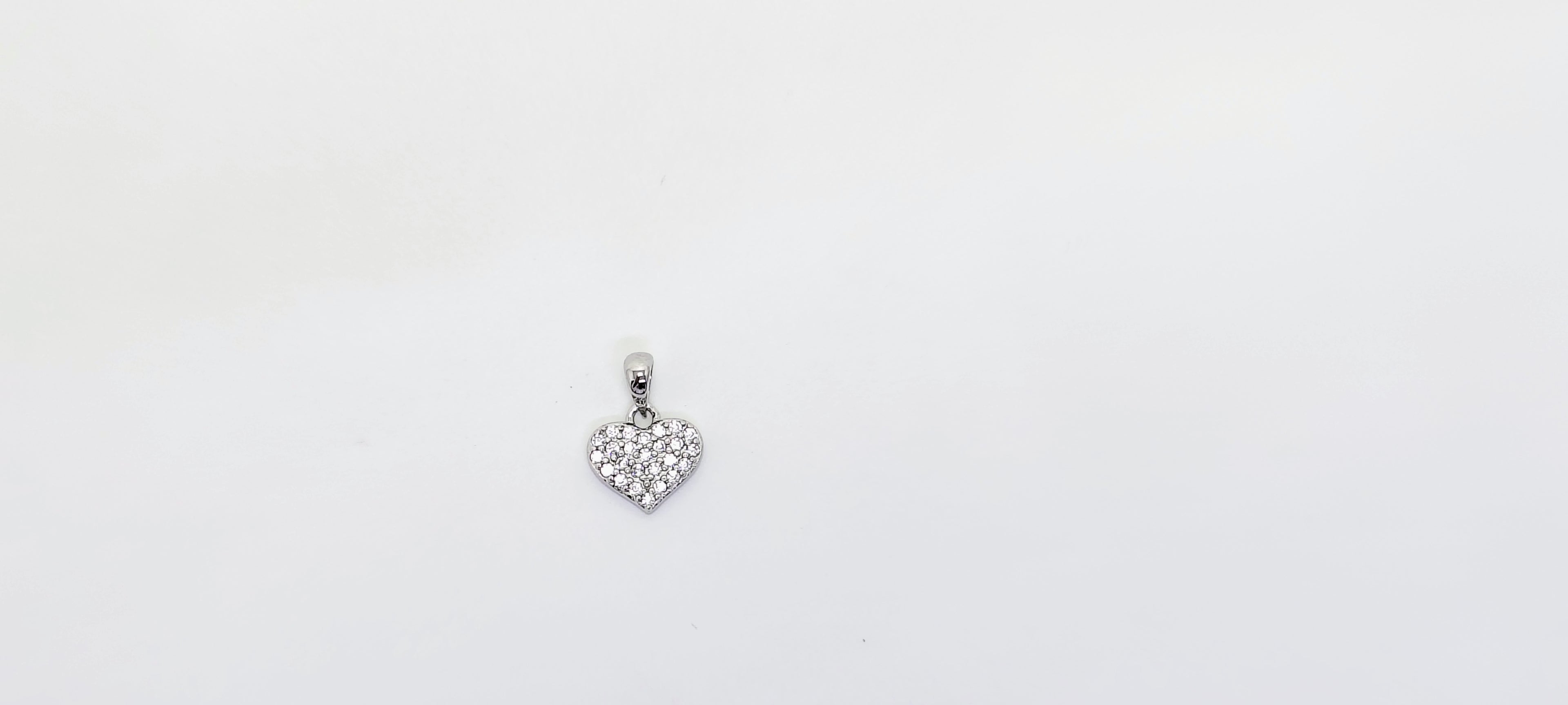 Mini Heart 925 Silver Pendant - Grace with a little glamour.