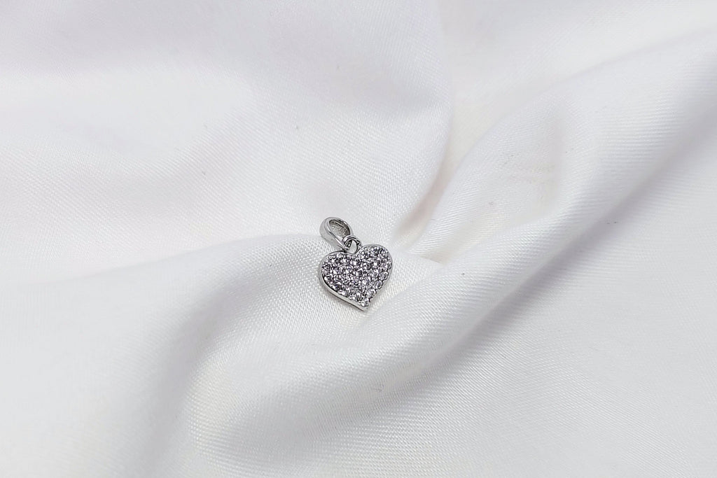 Mini Heart 925 Silver Pendant - Grace with a little glamour.