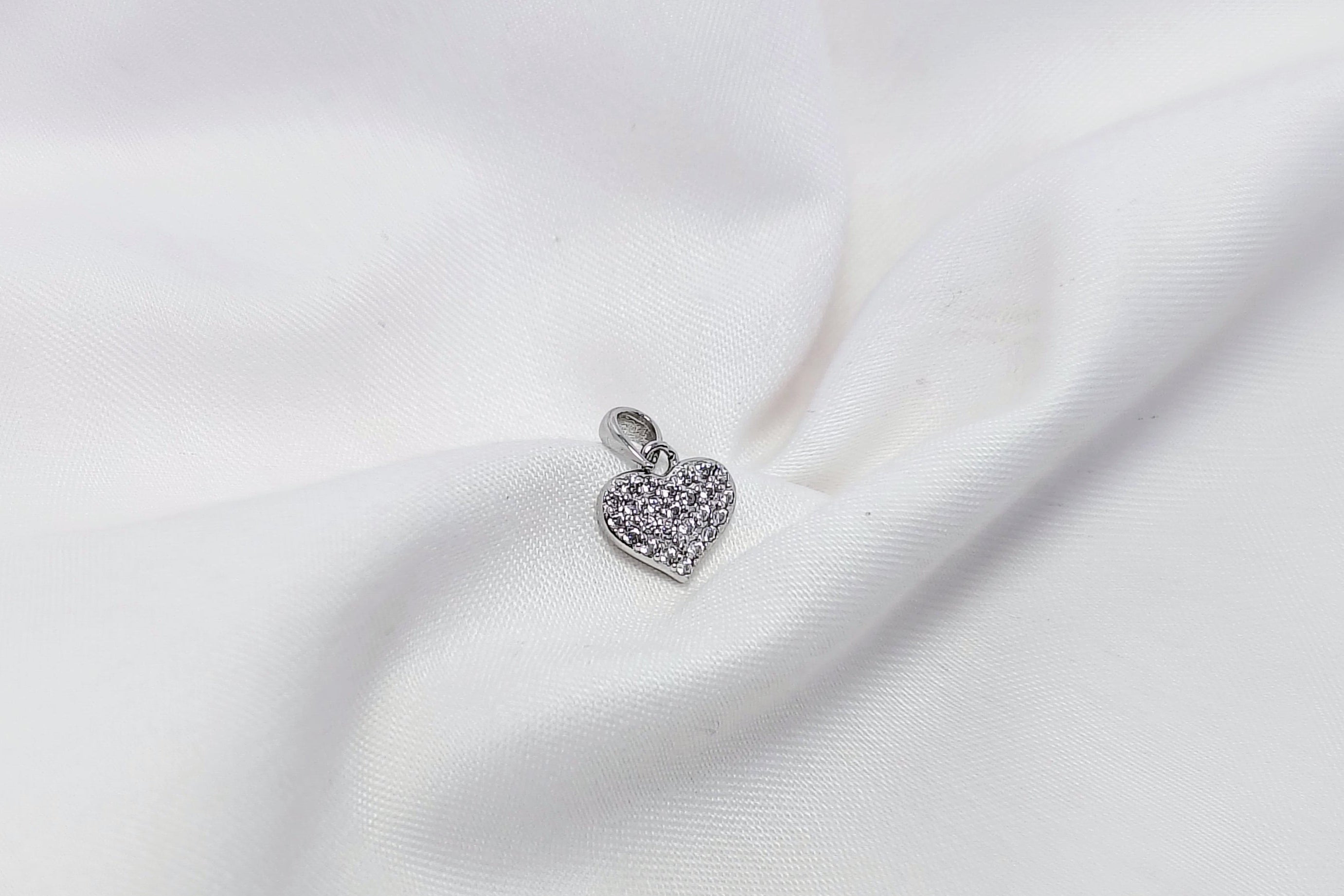 Mini Heart 925 Silver Pendant - Grace with a little glamour.