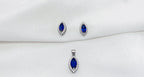 Classic Blue Diamond Pendant & Earring Set - Professional. Polished. Powerful.