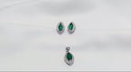 Green Diamond Silver Pendant Set - Made for nights that matter.