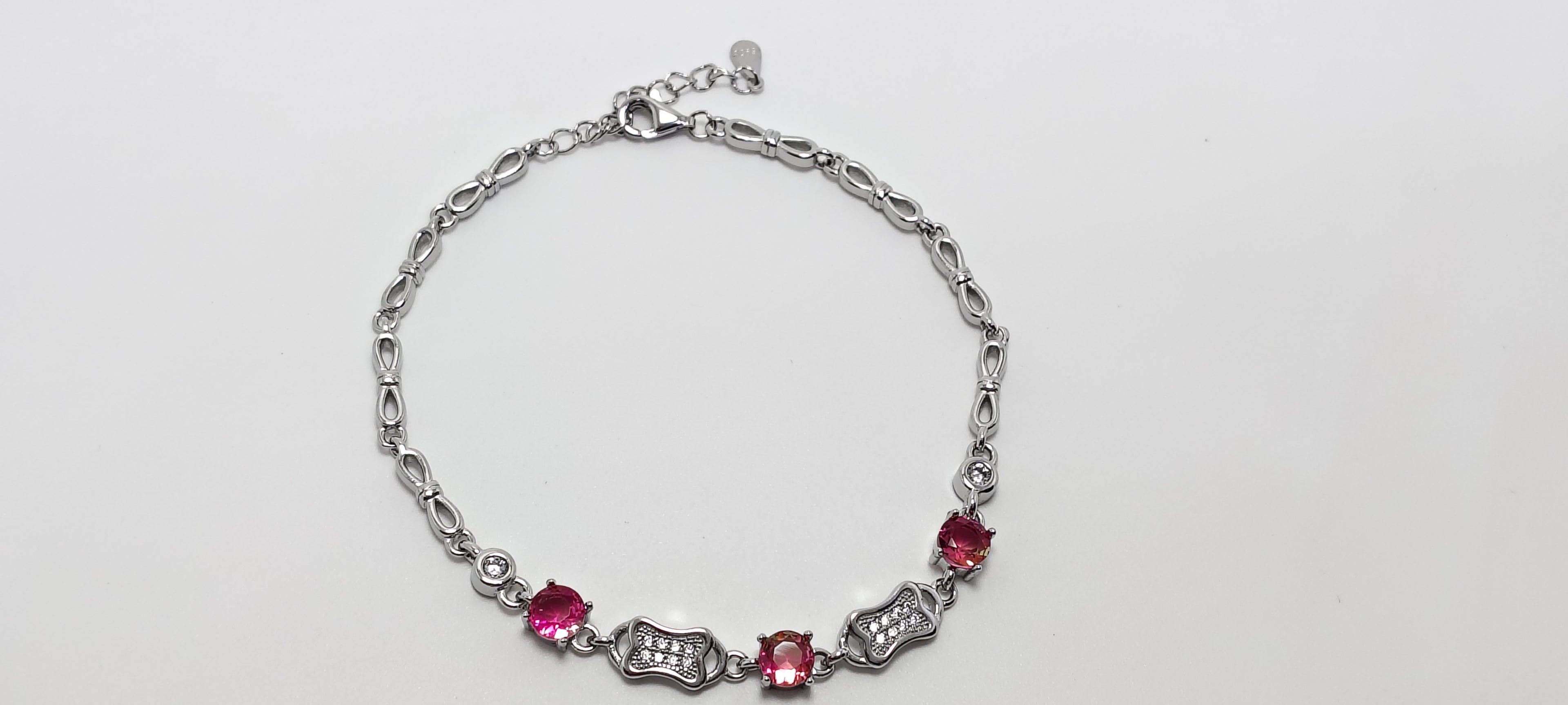Fiery Red Stone 925 Silver Bracelet - Jewellery for women who lead.