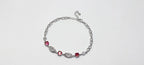 Scarlet Elegance Adjustable 925 Silver Bracelet - Strength doesn’t need to shout.