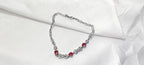 Crimson Glow 925 Silver Bracelet – Adjustable Fit