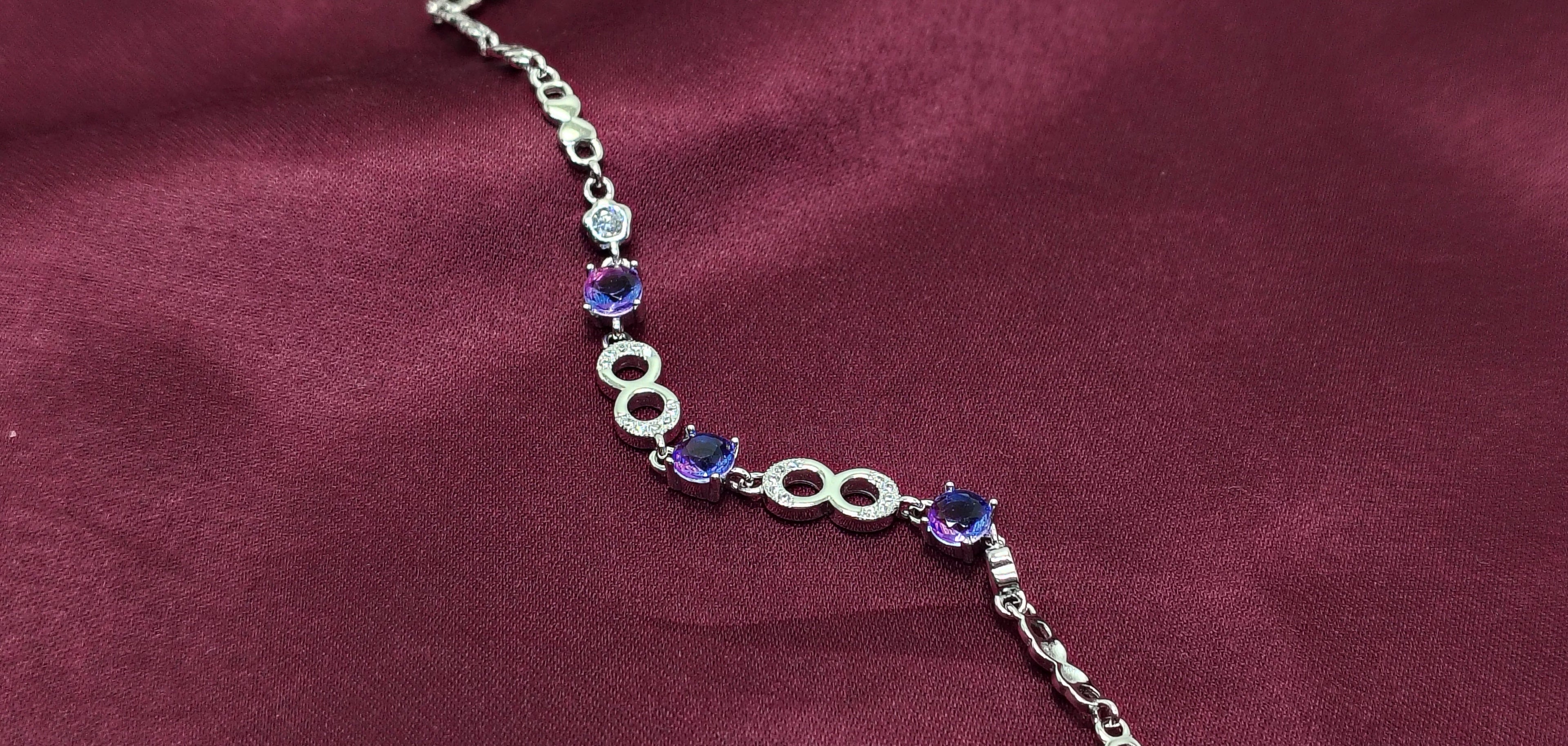 Misty Purple Stone 925 Silver Bracelet - Celebrate the woman you’ve become.
