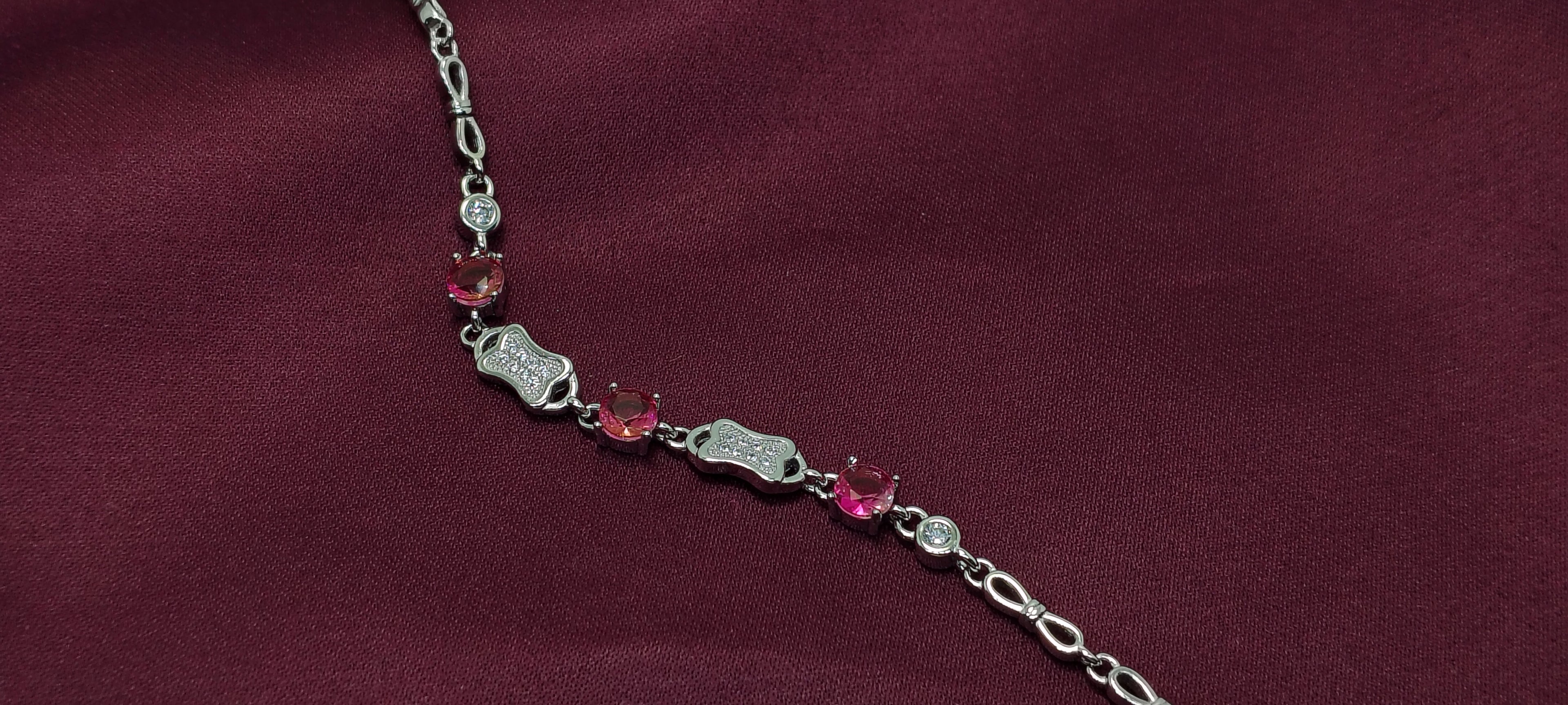 Fiery Red Stone 925 Silver Bracelet - Jewellery for women who lead.