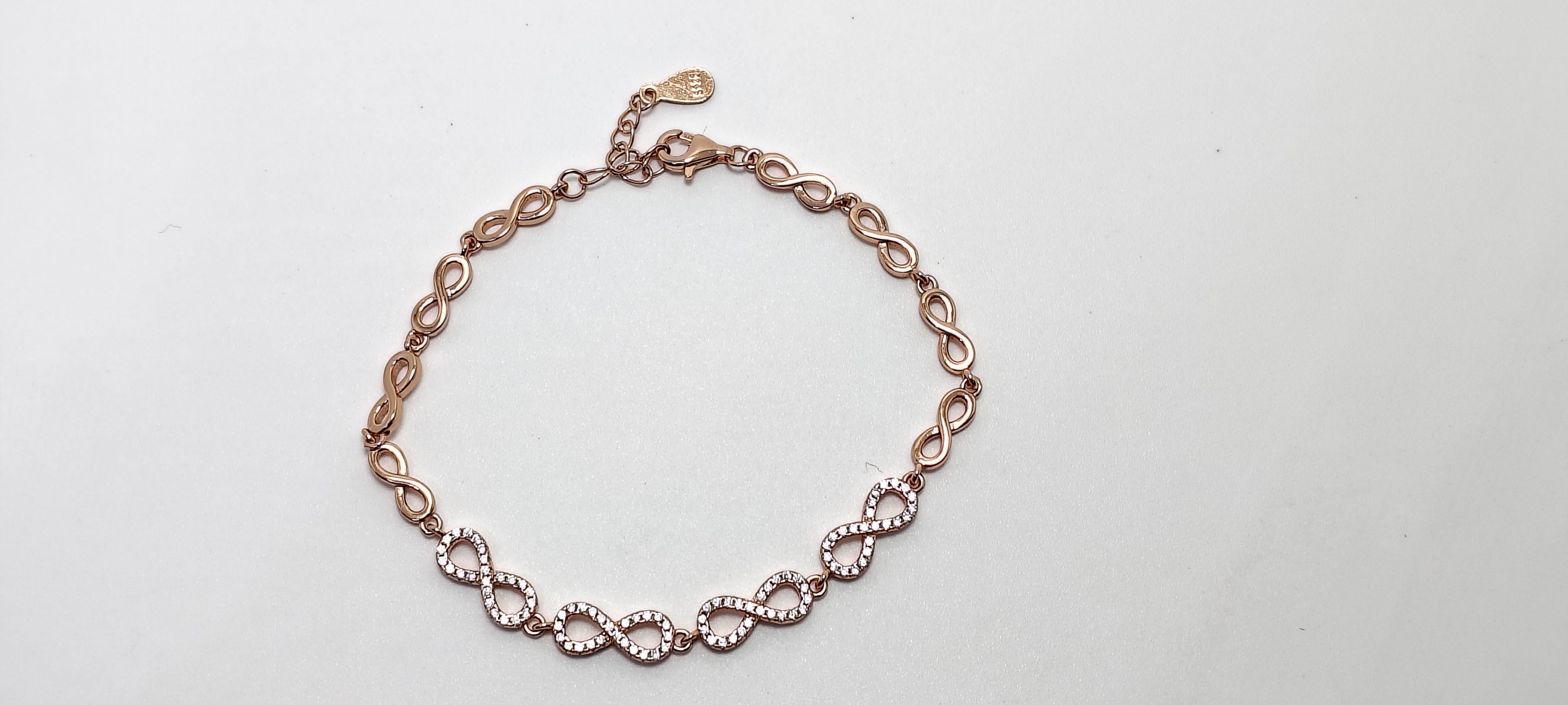 Soft Shine Rose Gold 925 Silver Bracelet