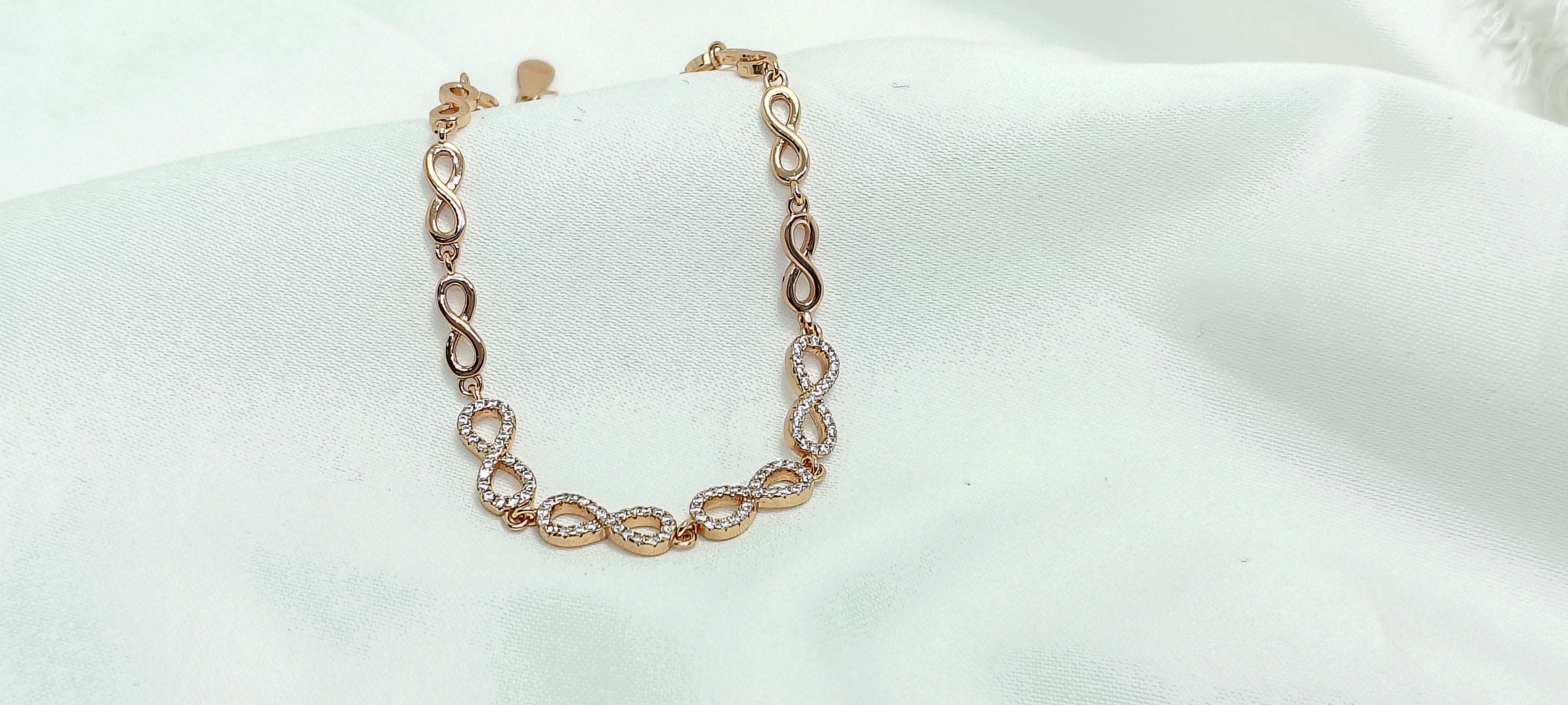 Soft Shine Rose Gold 925 Silver Bracelet