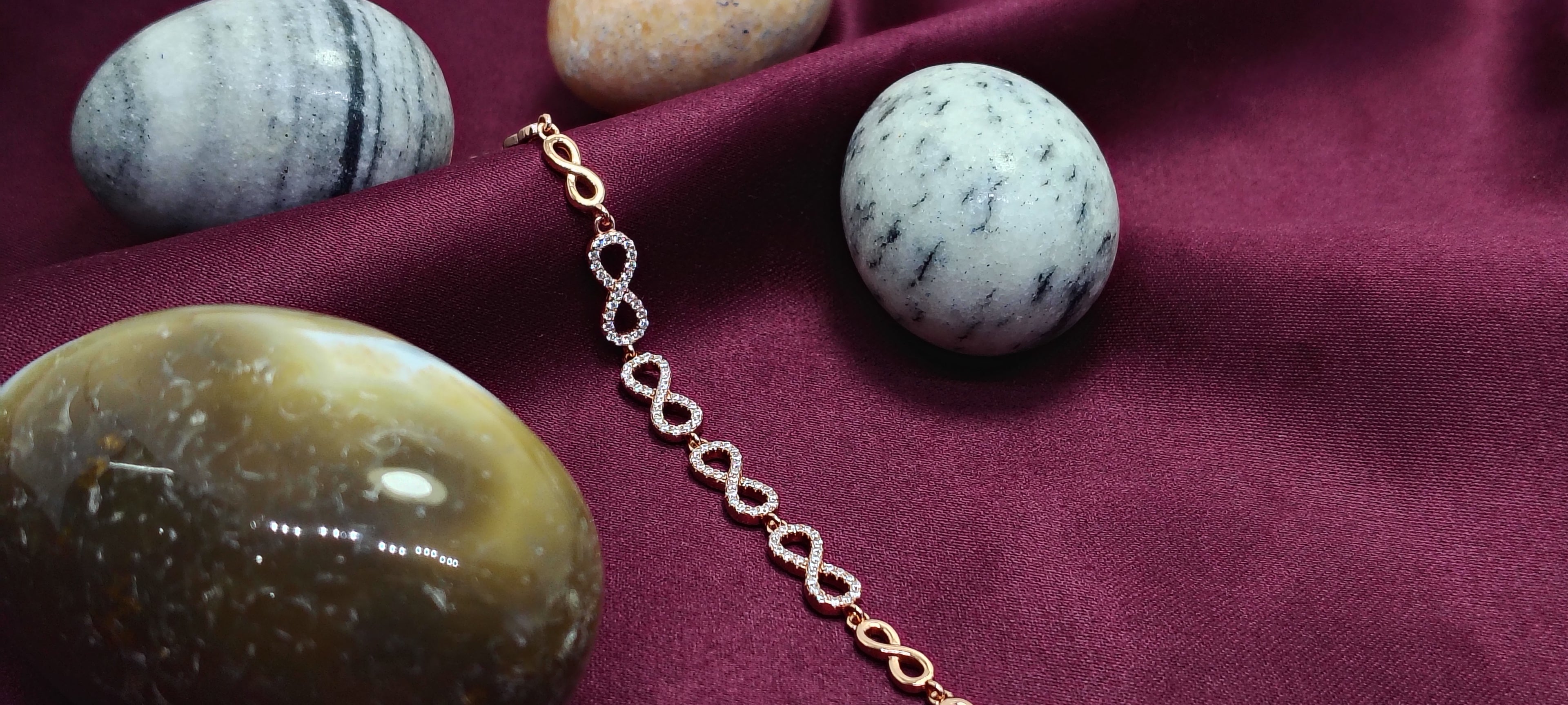 Soft Shine Rose Gold 925 Silver Bracelet