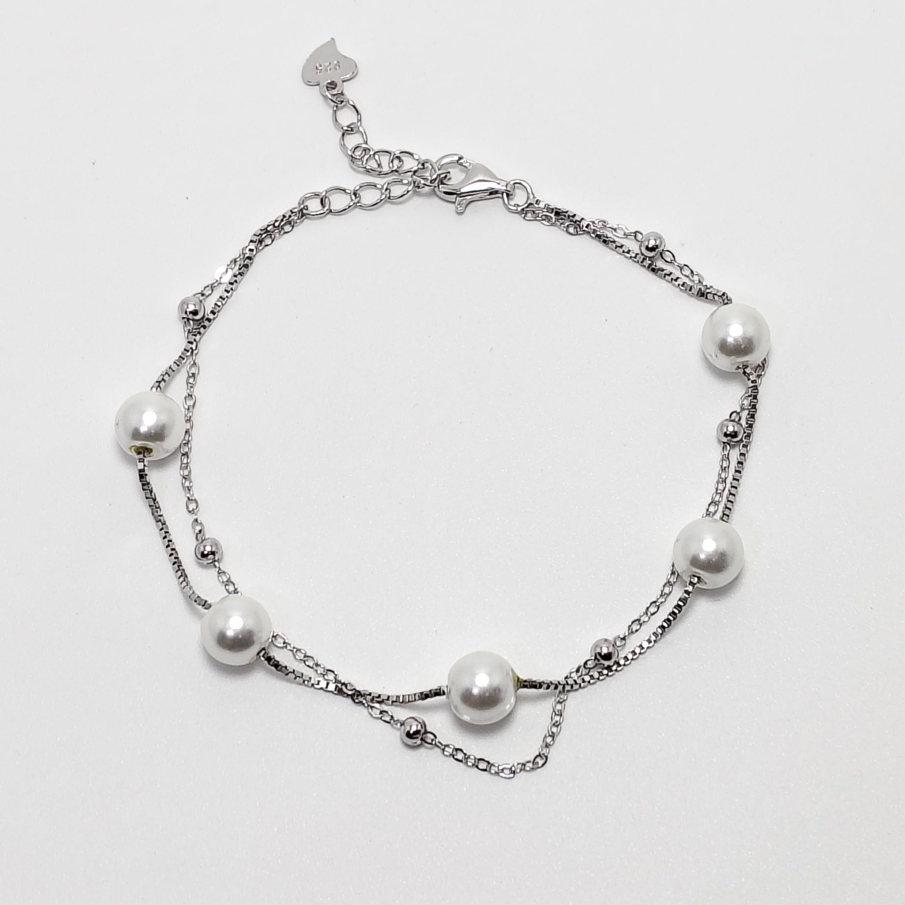 Elegant Everyday White Pearl 925 Silver Bracelet - For women who don’t wait — they build.