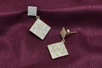 Party Wear Rose Gold Square 925 Silver Earring - Shine differently tonight.