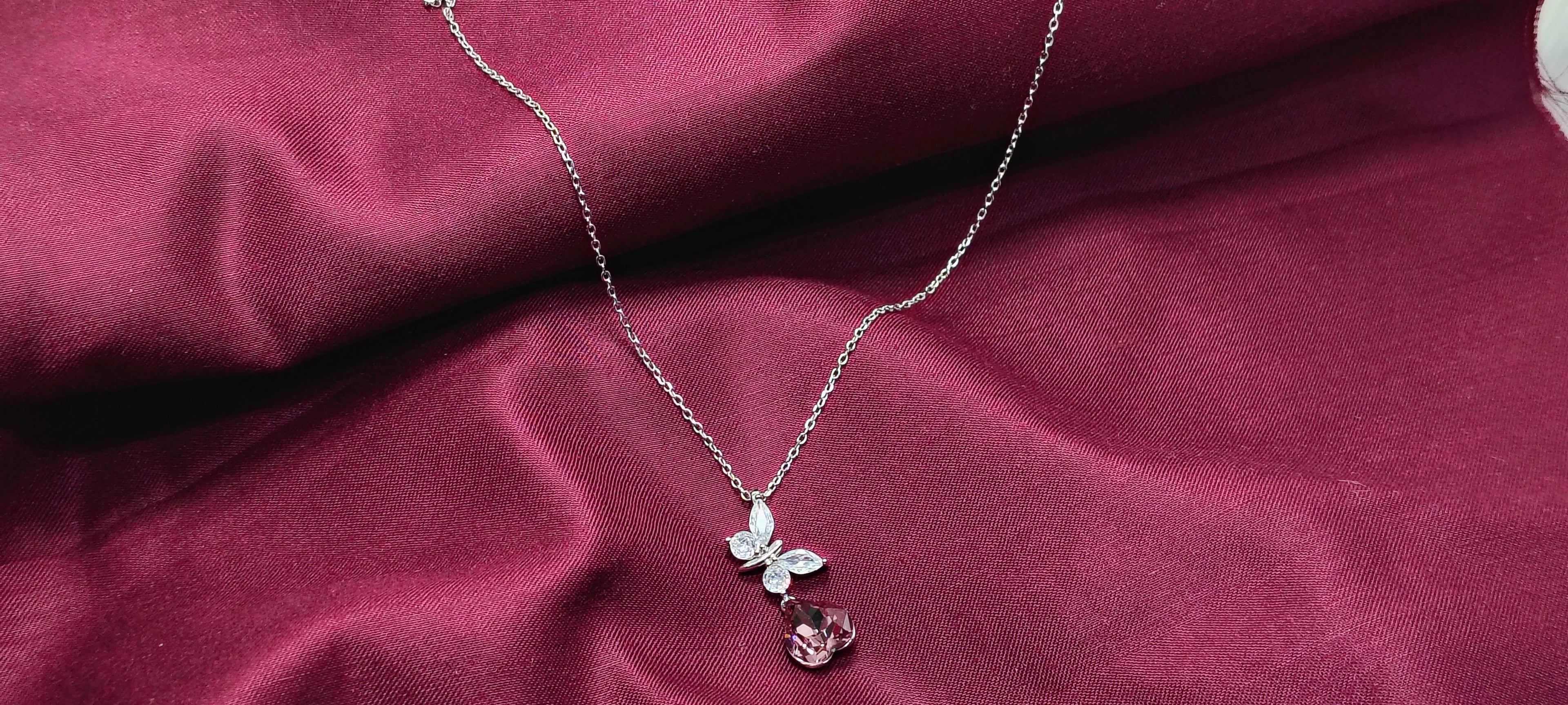 Butterfly Elegant 925 Sterling Silver Necklace - Success looks better in silver.