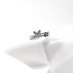 Whimsical Adjustable Butterfly Ring in Sterling Silver – Delicate Nature-Inspired Jewelry