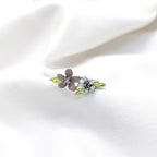 Luxury Three-Stone Ring – Yellow Emerald Design Adjustable Silver Ring