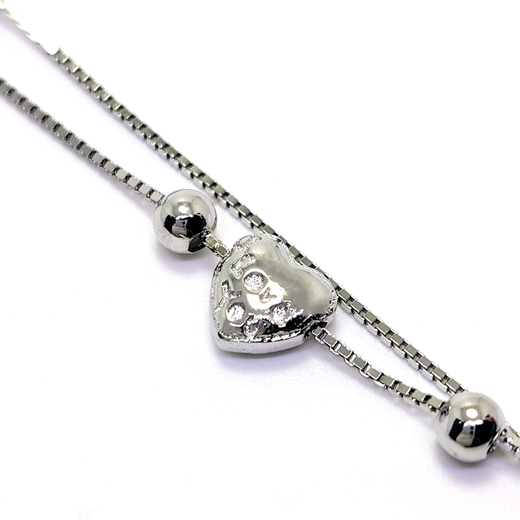 925 Silver Dainty Bracelet | Modern Charm Chain with Adjustable Fit for Women