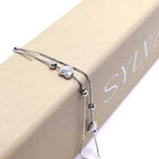 925 Silver Dainty Bracelet | Modern Charm Chain with Adjustable Fit for Women