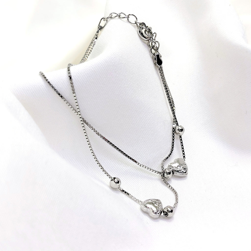 925 Silver Dainty Bracelet | Modern Charm Chain with Adjustable Fit for Women