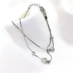 925 Silver Dainty Bracelet | Modern Charm Chain with Adjustable Fit for Women