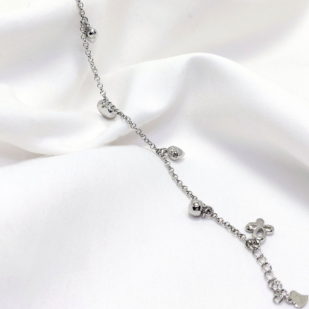 925 Silver Link Bracelet | Adjustable Lightweight Jewelry with Modern Charms