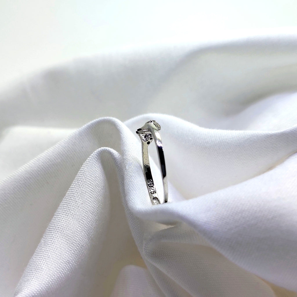Double Heart Silver Ring – 925 Sterling Silver Romantic Minimalist Jewelry