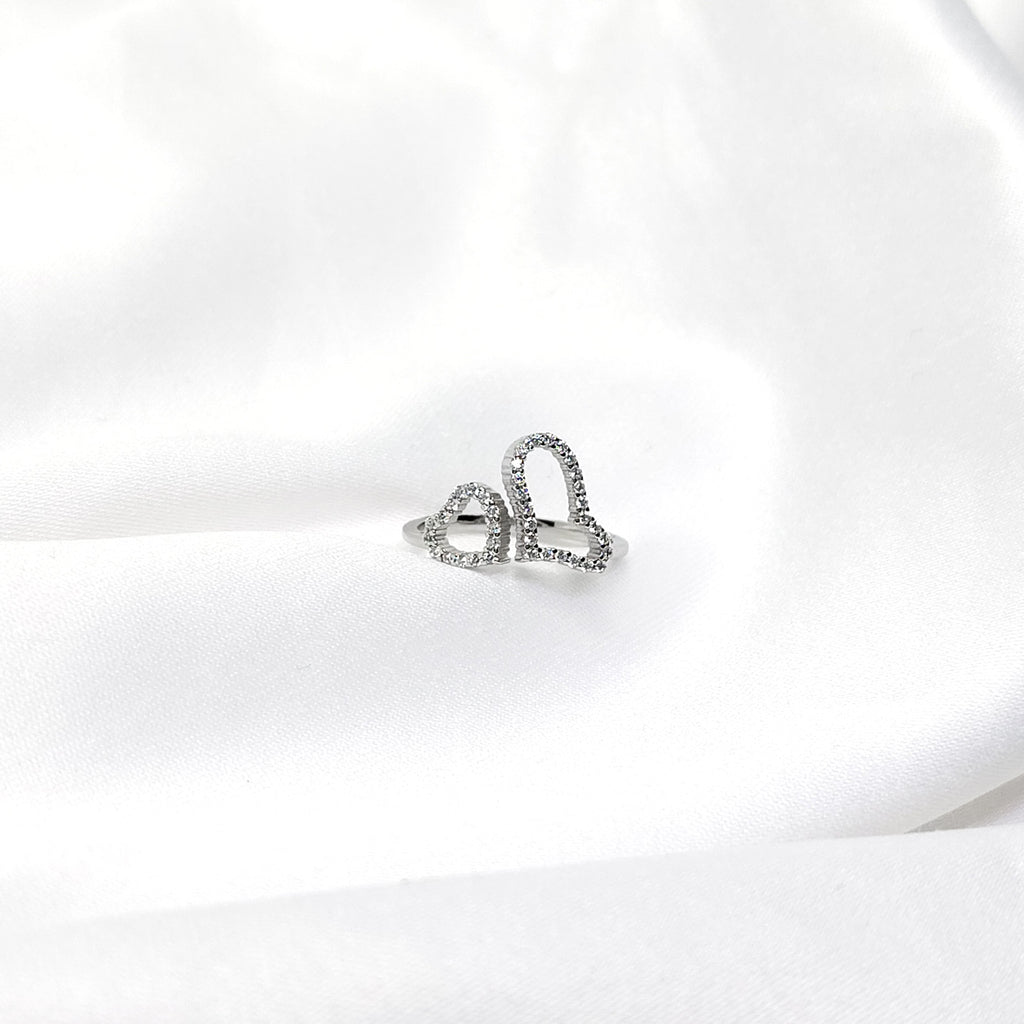 Velour Heart Ring - Pure 925 Silver Ring