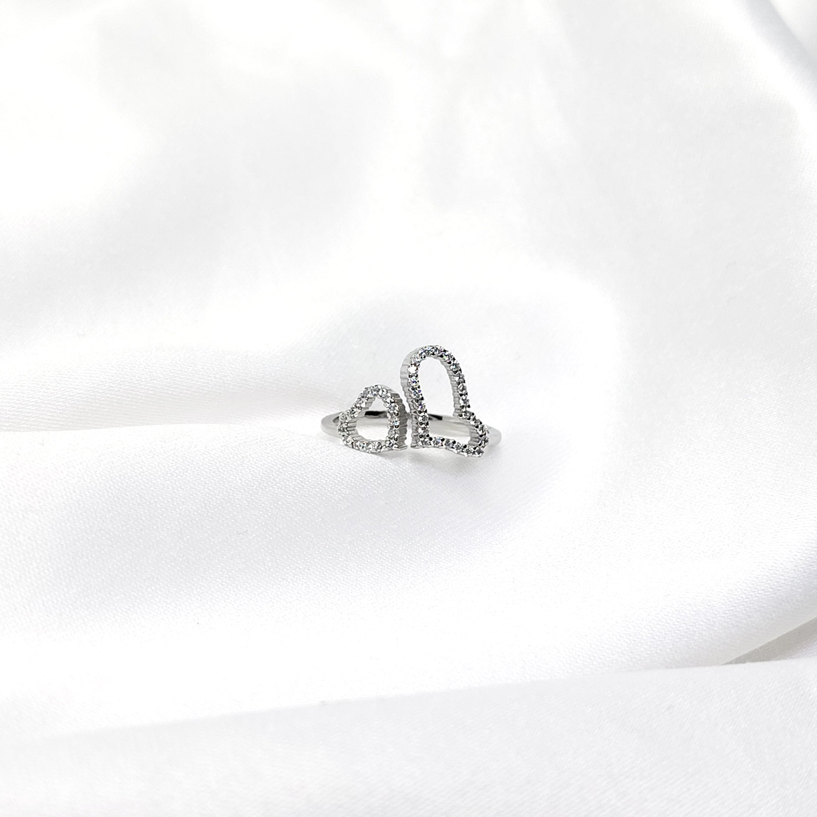 Velour Heart Ring - Pure 925 Silver Ring