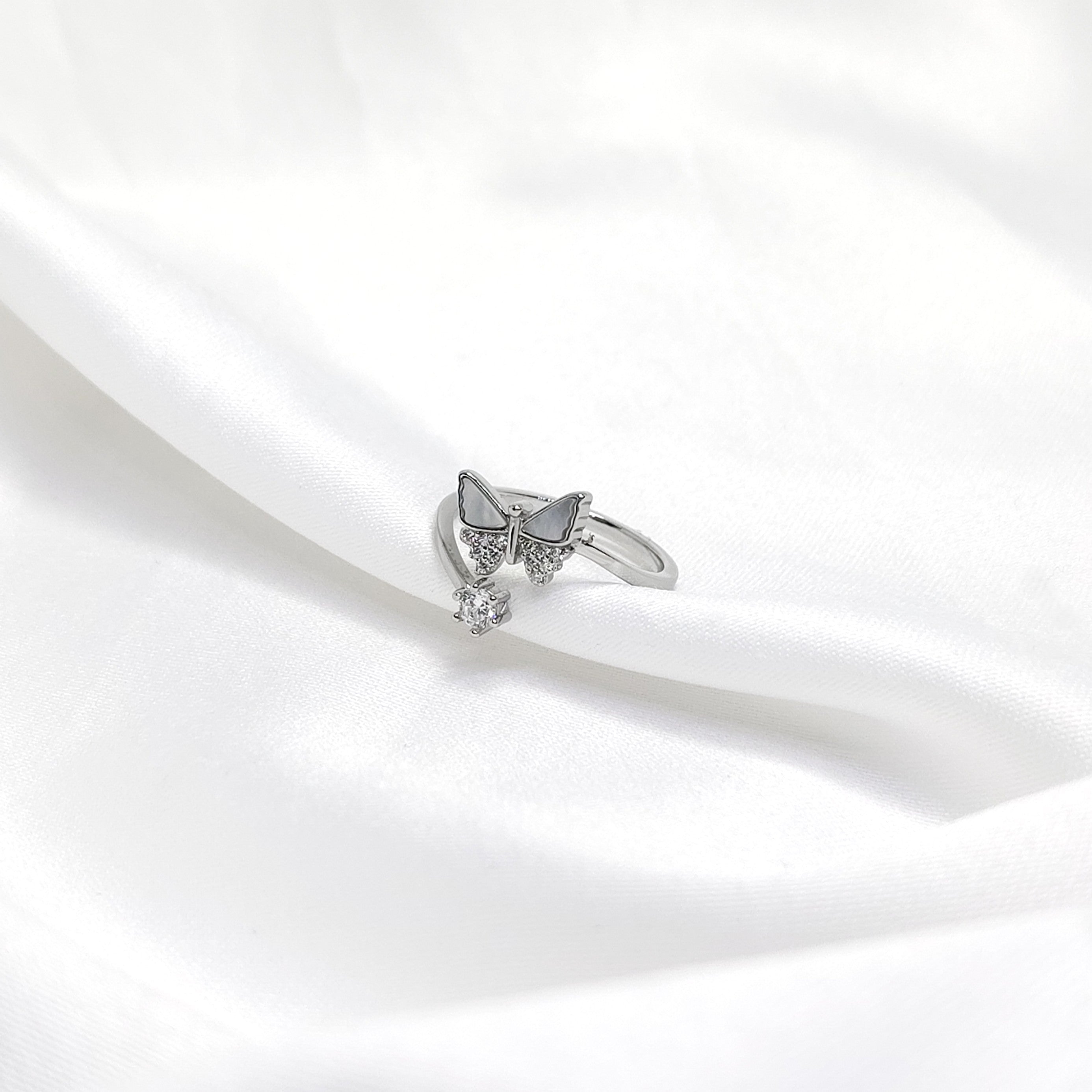 Vintage Butterfly 925 Silver Ring – Trendy Retro Style Ring