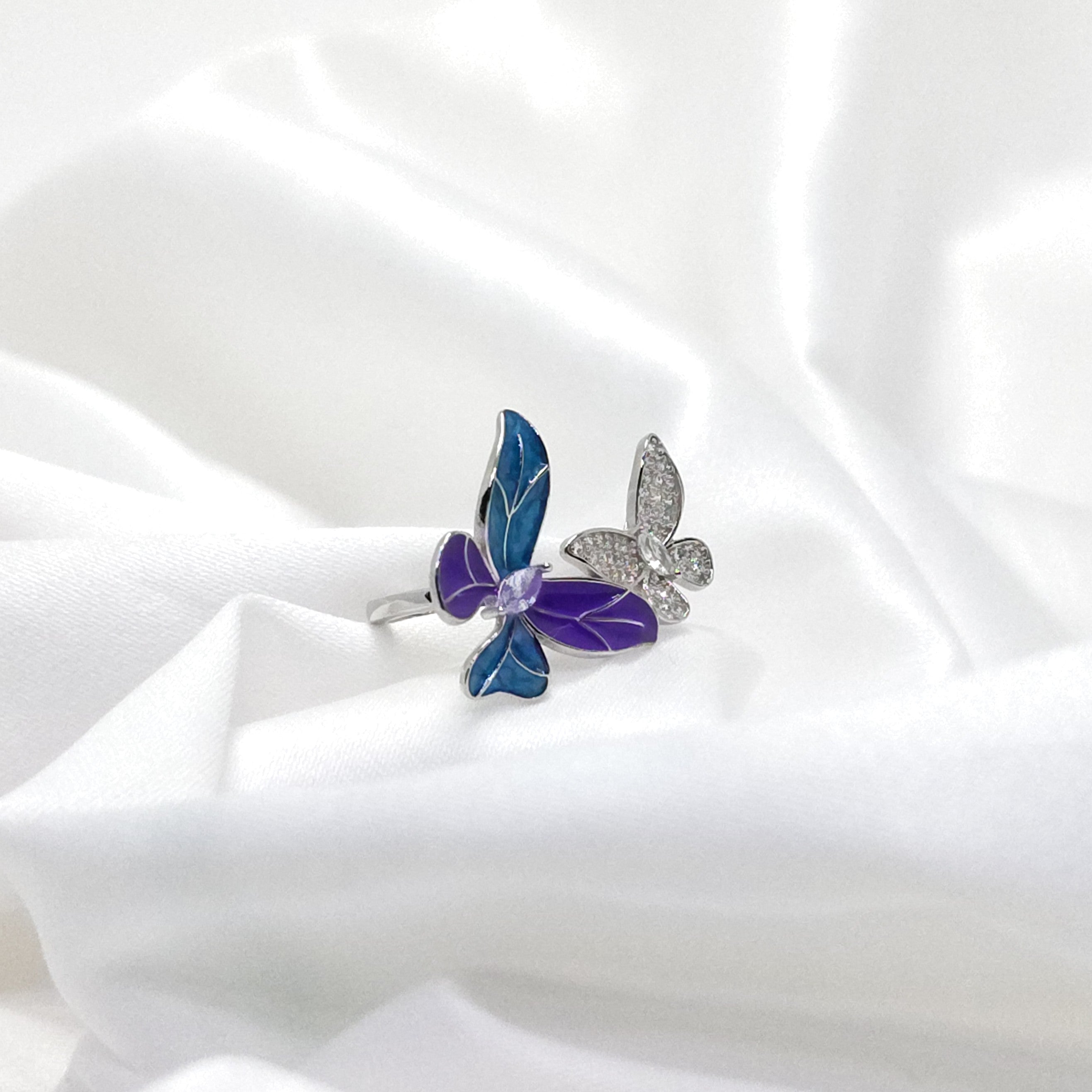 Ethereal Spark 925 Silver Statement Ring