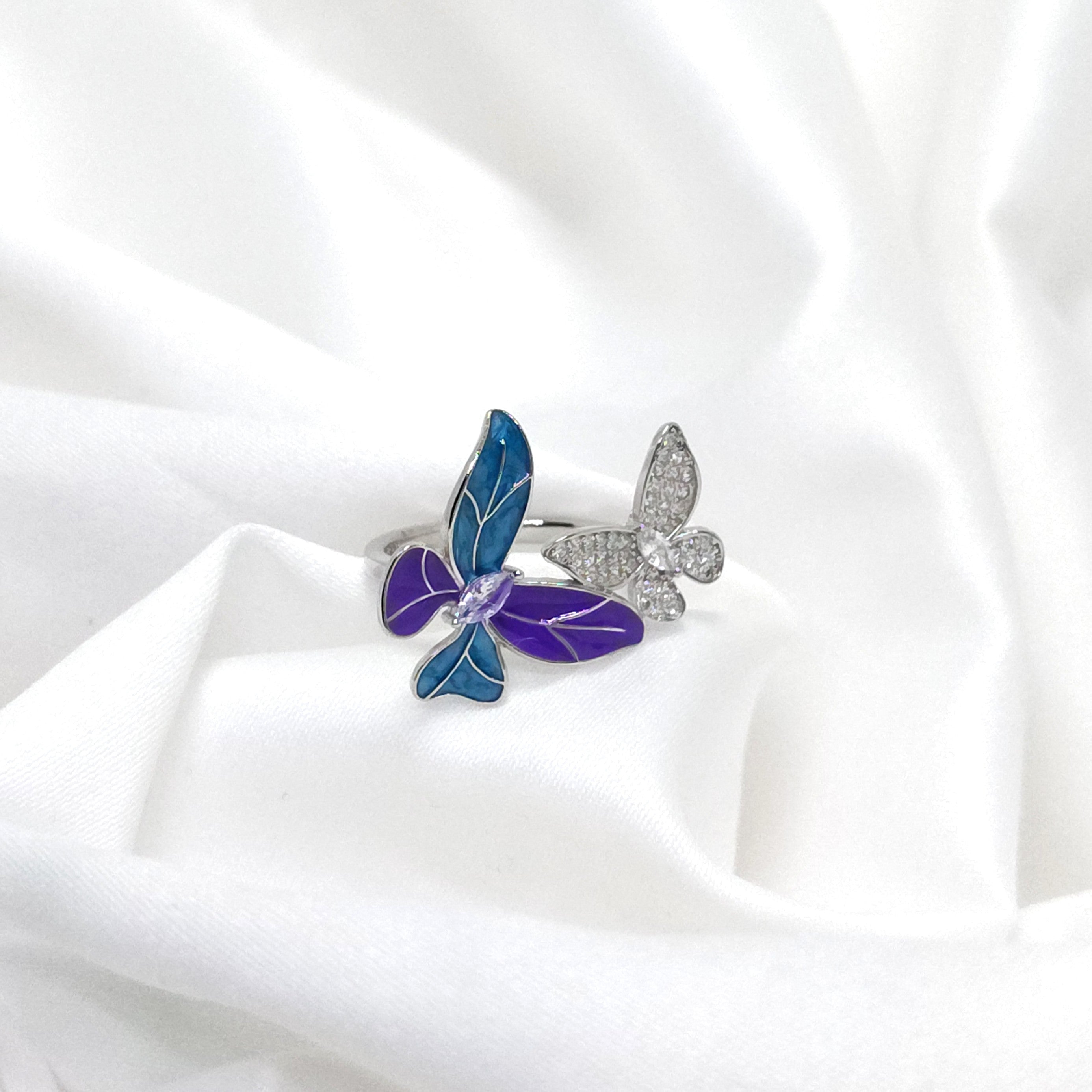 Ethereal Spark 925 Silver Statement Ring