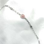 Blush Charm 925 Silver Bracelet - Heart Edition