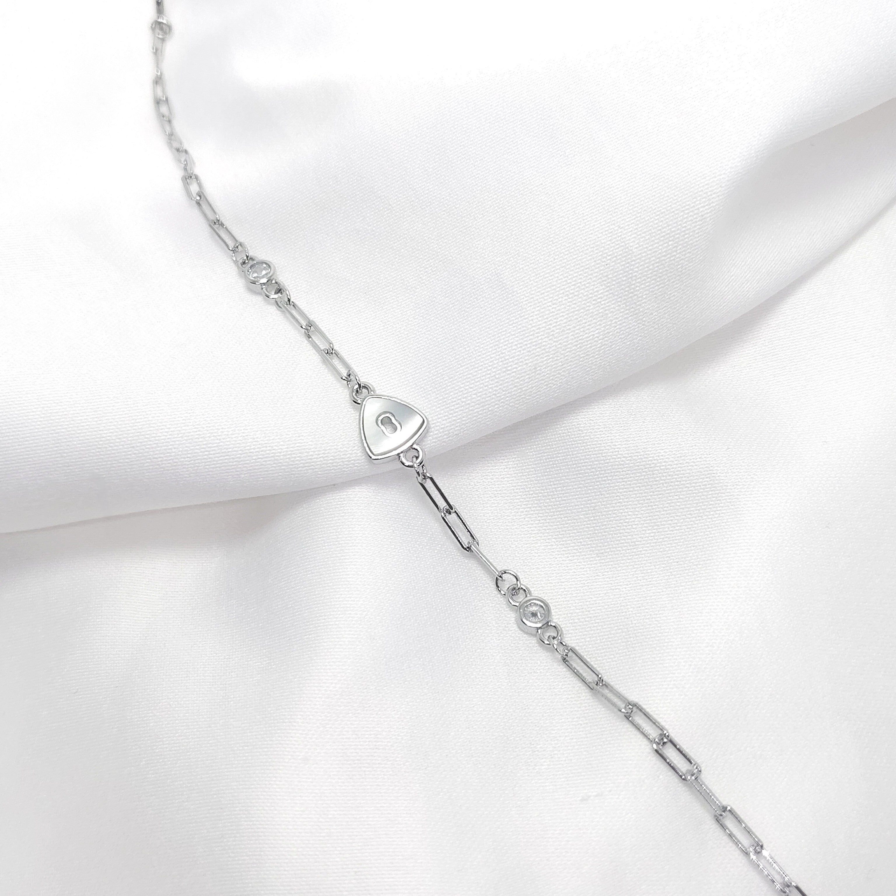 White Aura 925 Silver Bracelet