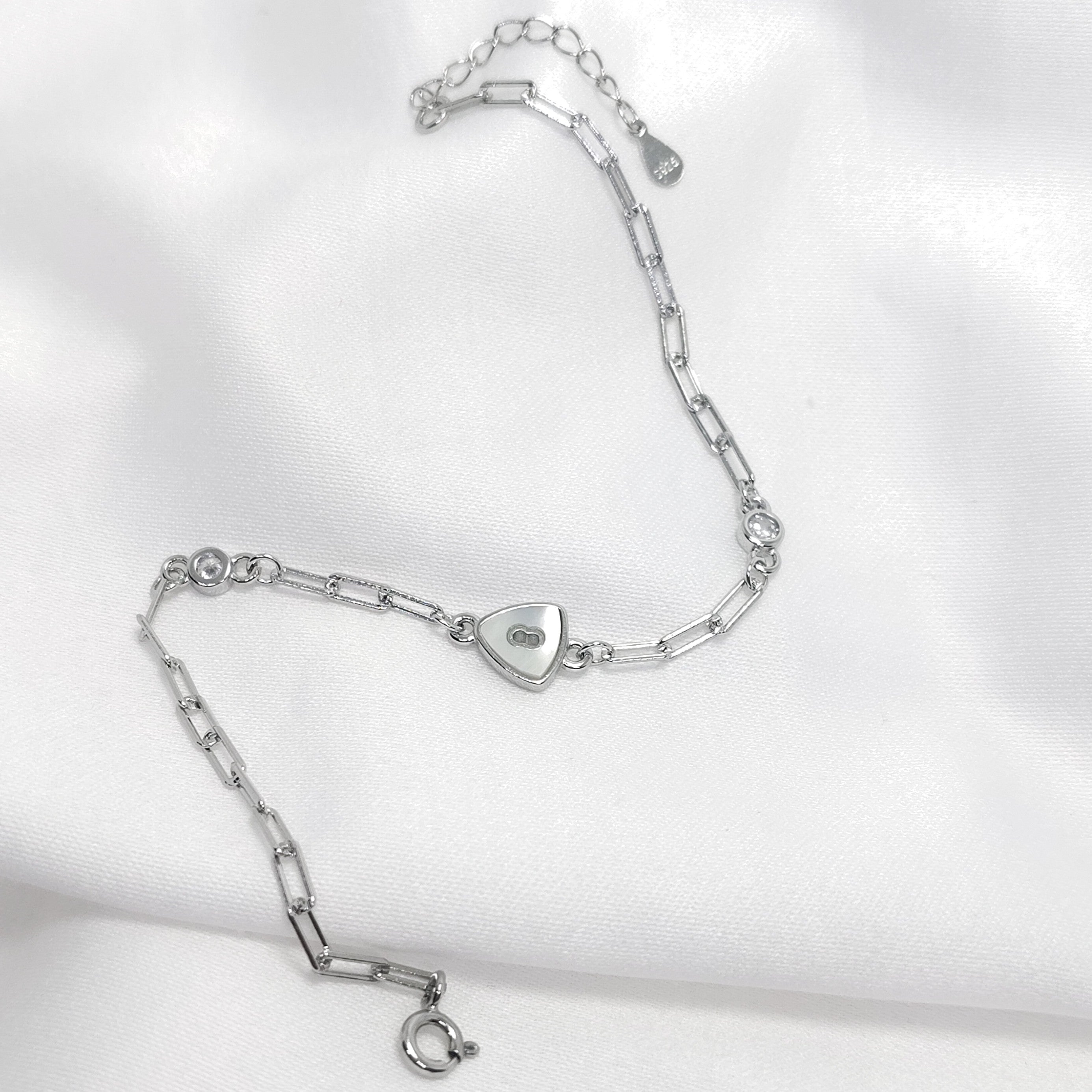 White Aura 925 Silver Bracelet