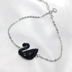 Black Swan Pure 925 Silver Bracelet for Women