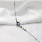 Evil Eye Charm Pure 925 Silver Bracelet for Women
