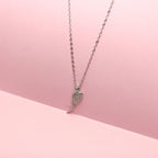 925 Silver Angel Wing Pendant Necklace – Sparkling Minimal Chain for Women